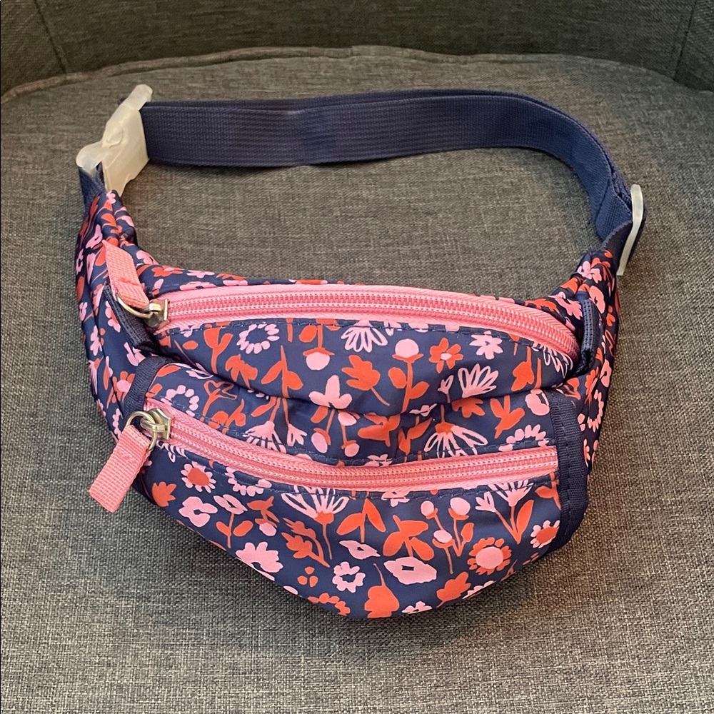 Floral Navy and Pink Girls (8 to 10 years) Fanny-pack Bag